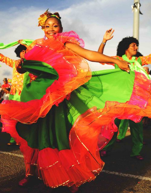 Woman dancing at a festival